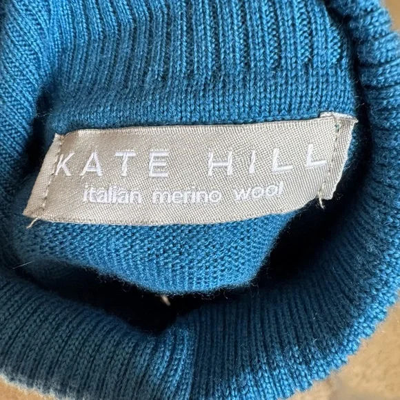 NWT Kate Hill Merino Wool Sleeveless Turtleneck - Picture 2 of 6